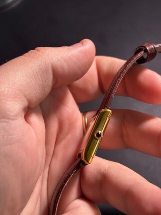 Reloj Cartier Cuero Dorado