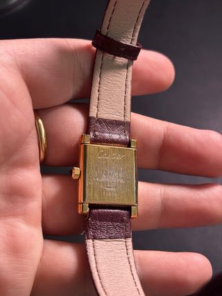 Reloj Cartier Cuero Dorado