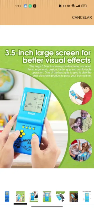 Juego Tetris Clásico comprado en Amazon por 17,90€