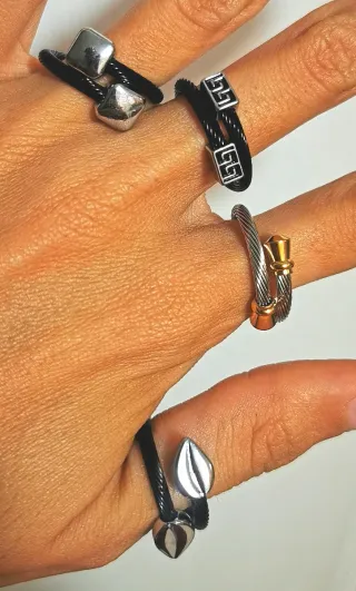 Conjunto Pulsera y Anillo Acero Inoxidable