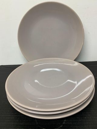 Set 4 piatti grigi in porcellana