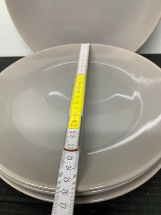 Set 4 piatti grigi in porcellana