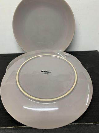 Set 4 piatti grigi in porcellana