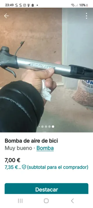 Bomba de aire para bici