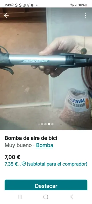 Bomba de aire para bici