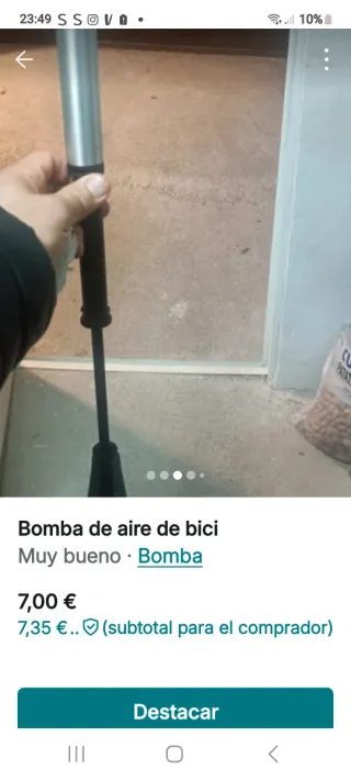 Bomba de aire para bici