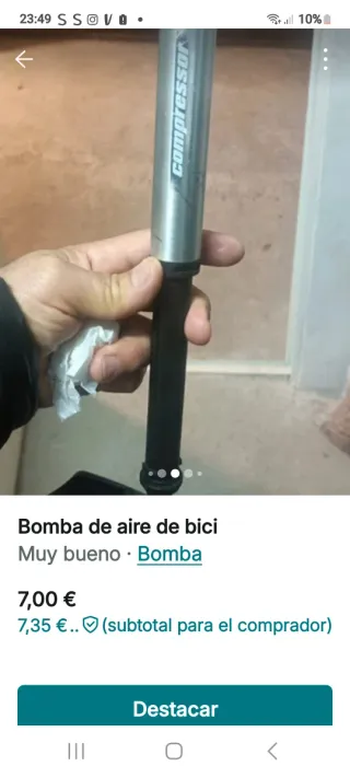 Bomba de aire para bici