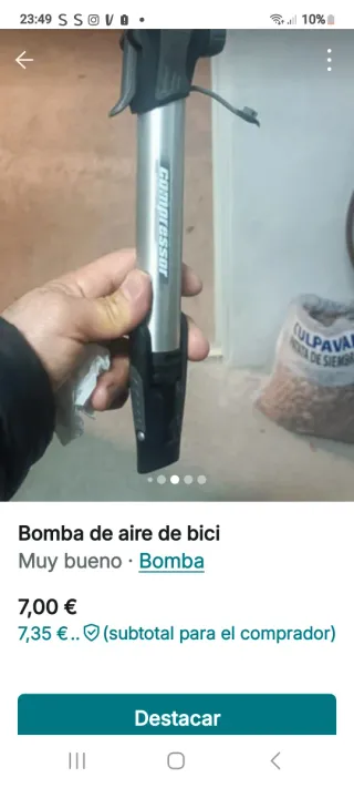 Bomba de aire para bici