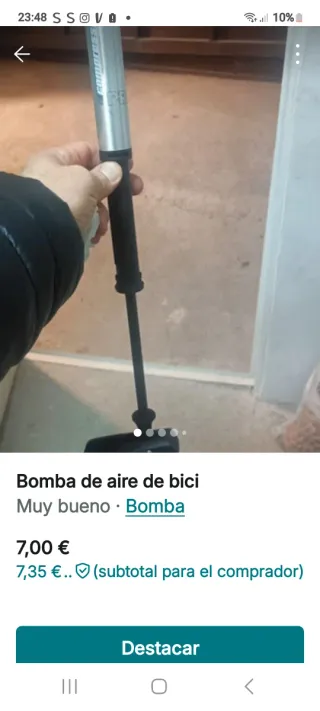 Bomba de aire para bici