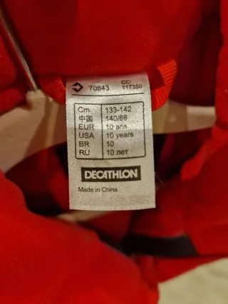 Chaqueta Nieve Niños Wedze 10 Años