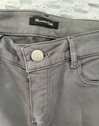 Pantalón Massimo Dutti Gris Slim Fit - Como nuevo