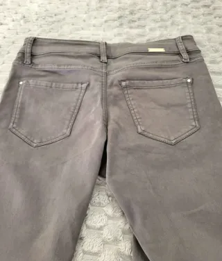Pantalón Massimo Dutti Gris Slim Fit - Como nuevo