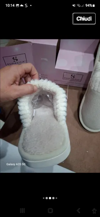 Pantofole donna beige e bianche