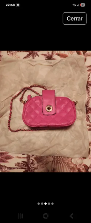 Bolso bandolera rosa fusia