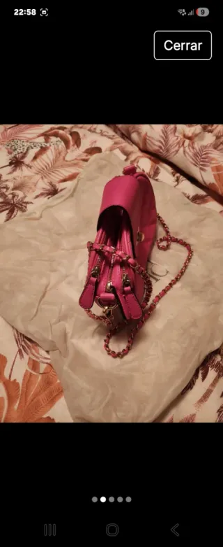 Bolso bandolera rosa fusia