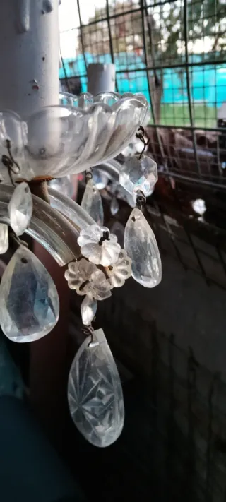 Lampadario cristallo 6 luci vintage