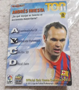 Cromo Iniesta firmado LIGA 2013
