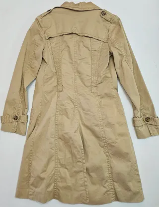 Gabardina H&M Mujer Beige