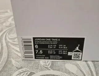 Scarpe Jordan One Take 5 Donna Blu/Verde Nuove