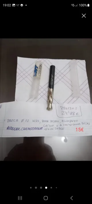 Broca 12 NSS para acero, latón