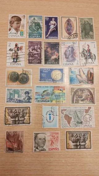 Lote de 22 sellos antiguos españoles