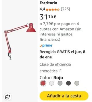Lámpara Escritorio Plegable Negra