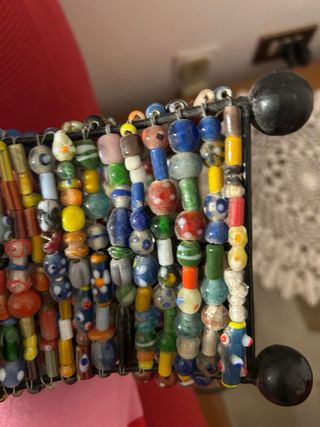 Lampada perline vetro multicolor