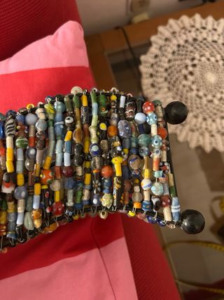 Lampada perline vetro multicolor