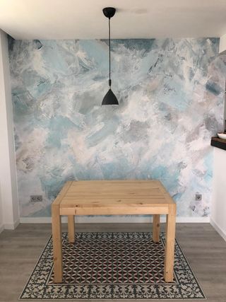 Mesa comedor de pino 80x160 cm (regalo 4 sillas)