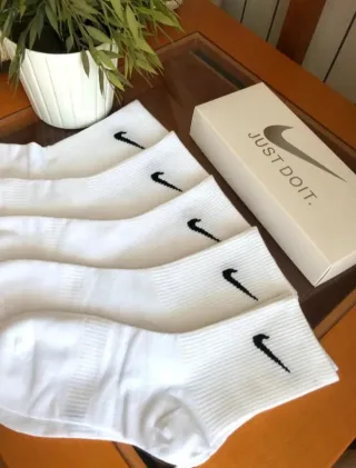 Calcetines Nike Blancos Talla Única (Pack 5)