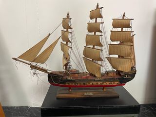 Barco Fragata Siglo XVIII Madera Decoración