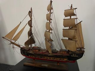 Barco Fragata Siglo XVIII Madera Decoración