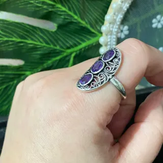 Anillo Amatista Natural