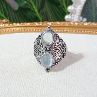 Anillo Aguamarina Natural