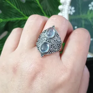 Anillo Aguamarina Natural