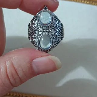 Anillo Aguamarina Natural