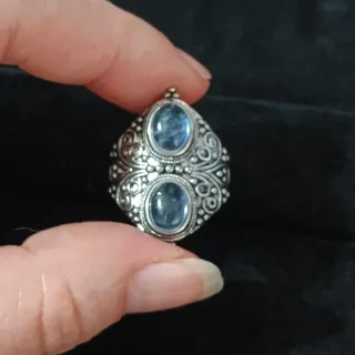 Anillo Aguamarina Natural