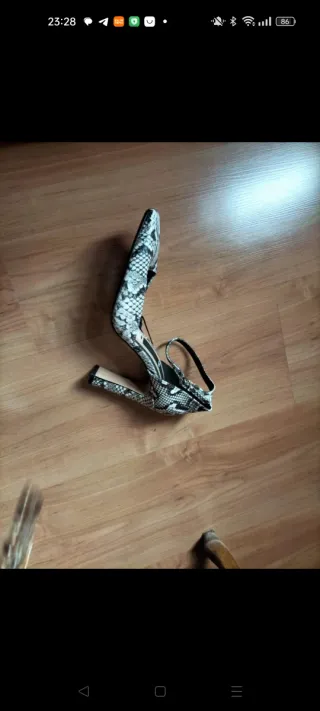 Zapatos Zara tacón animal print T.39