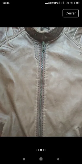 Cazadora símil piel Bershka Talla L