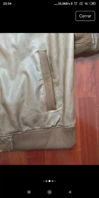 Cazadora símil piel Bershka Talla L