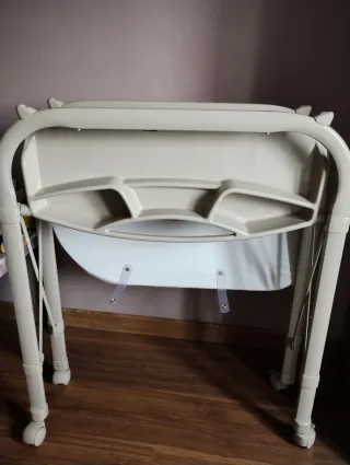 Bañera Cambiador Infantil CAM Oso Blanco y Beige