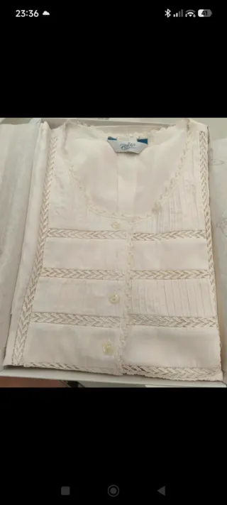 Camisón blanco con encaje
