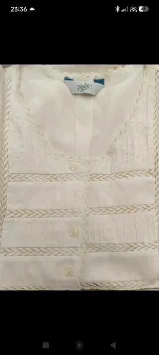 Camisón blanco con encaje