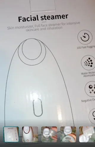 Vaporizzatore viso portatile. Sauna faciale.