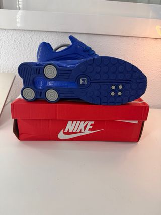 Nike Shox R4 Talla 44 Azul Plata