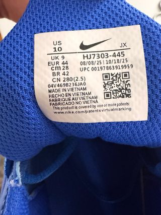 Nike Shox R4 Talla 44 Azul Plata