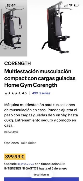 Multiestación de musculación compacta