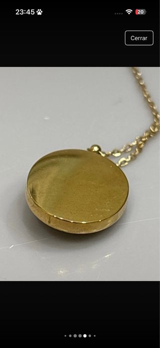 Gargantilla cuarzo verde chapado oro