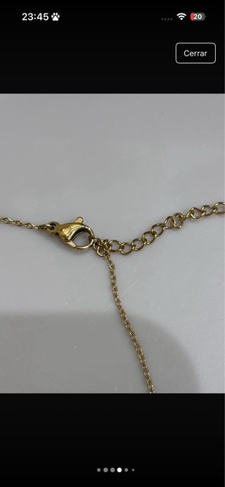 Gargantilla cuarzo verde chapado oro