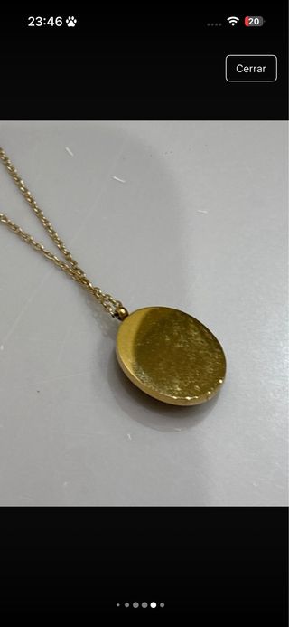 Gargantilla cuarzo verde chapado oro